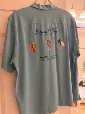 Men's Short Sleeve Camp Shirt in Light Blue